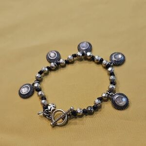 Vintage Lucky Brand Boho Style Gold-Tone Charm Bracelet